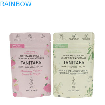 사용자 지정 브랜드 인쇄 농축성 식품 등급 폴리에틸렌 생분해 Kraft 종이 서지 포지 마이러 지플록 가방