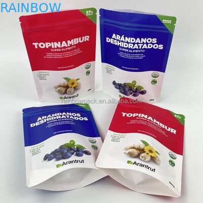 디지털 인쇄 재사용 가능한 생분해성 환경 친화적 서식용 가방 흰색 크래프트 종이 지프 잠금 지프 가방