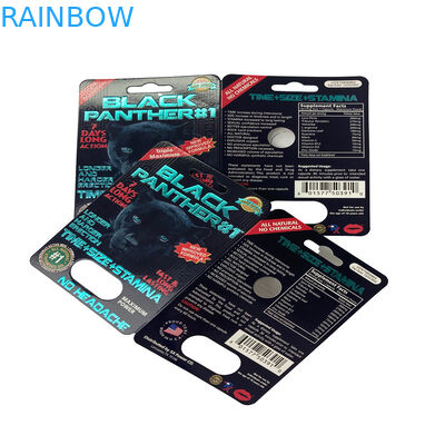 미국 시장 성약 종이 블러스터 카드 라인호 69 / 호랑이 / 블랙 망바 알약을 위해 포장