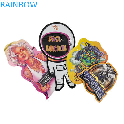사용자 지정 Ziplock 특수 모양 플라스틱 어린이 보호 냄새 방지 과자 가방 Mylar 패키지 3.5g 7g 사용자 지정 모양 Mylar 가방
