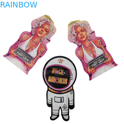 사용자 지정 인쇄 가방 Mylar 냄새 방지 스탠드업 포스 사탕 식품 포장 3.5g Mylar Ziplock 가방 창문