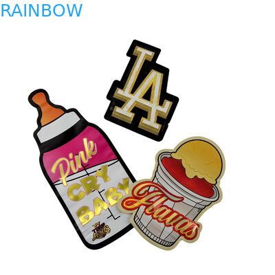 3.5g 맞춤형 포장 및 로고 인쇄 특별 고유 모양 내부 인쇄 홀로그램 다이 커트 마이러 가방