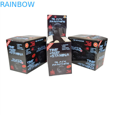 사용자 지정 디자인 블랙 불 코뿔소 꿀 2023 핫 판매 코뿔소 알약 사용자 지정 종이 카드 디스플레이 박스 코뿔소 알약 포장