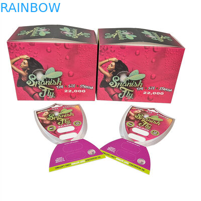 사용자 지정 디자인 블랙 불 코뿔소 꿀 2023 핫 판매 코뿔소 알약 사용자 지정 종이 카드 디스플레이 박스 코뿔소 알약 포장