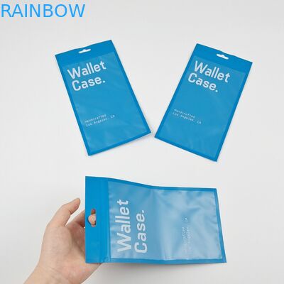 3면 봉쇄 Zipper 평면 지갑 케이스 전화 케이스 플라스틱 포장 가방