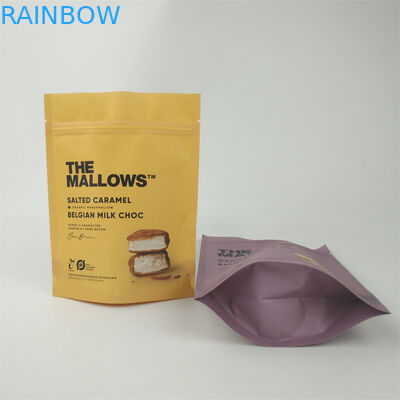 바이오 분해 가능한 Kraft 종이 서식식품 및 바를위한 어린이 보호 Zip 잠금 포장 가방