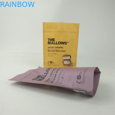 주문 인쇄 된 생분해 가능한 kraft 종이 가방 식품 등급 서 서 서 Zip 잠금 포장 봉지