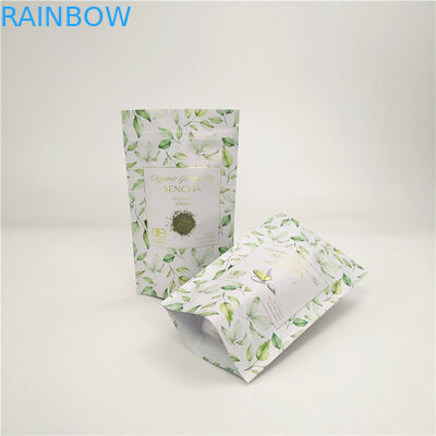 co 친화적 인 3 면 열 밀폐 된 kraft 종이 가방 재활용 검은 로고 인쇄 작은 5 그램 종이 가방을