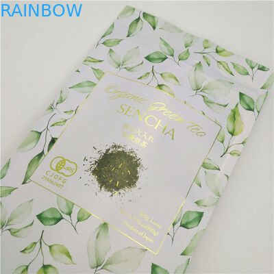 co 친화적 인 3 면 열 밀폐 된 kraft 종이 가방 재활용 검은 로고 인쇄 작은 5 그램 종이 가방을