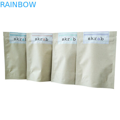 커피 보디 스크럽 포장용 도이 패키지 디자인으로 서있는 은 엽지 봉지