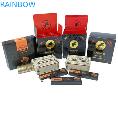 주식 코뿔소 꿀 인쇄 금 비밀 기적 꿀 3D 렌즈형 카드 디스플레이 박스 꿀 봉지 포장