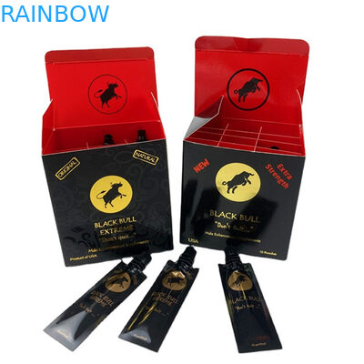 종이 상자와 함께 주문 인쇄 미니 알약 가방 꿀 작은 가구 코뿔소 꿀 스틱 포장 롤