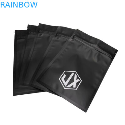 매트 검은색 3면 밀폐 케이블 USB 지퍼가 있는 플라스틱 포장 가방