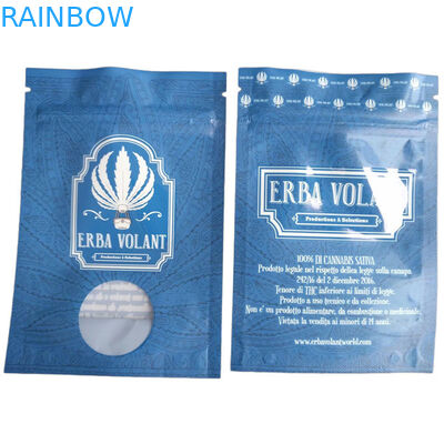냄새 방지 가방 스팟 UV 반짝이는 창 3.5g CBD 꽃 포장 봉투
