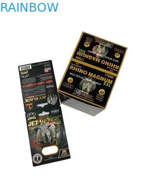 소매 주문형 인쇄 코뿔소 알약 태블릿 패키지 종이 카드로 된 종이 상자 증강 알약 패키지