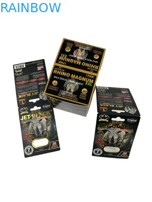 핫 판매 맞춤형 강화 약품 포장 종이 카드 코뿔소 태블릿 약품 분포가 있는 인쇄 된 종이 카드