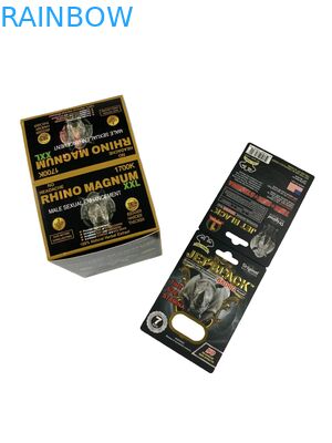 핫 판매 맞춤형 강화 약품 포장 종이 카드 코뿔소 태블릿 약품 분포가 있는 인쇄 된 종이 카드