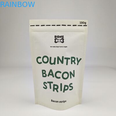 도이팩 지플록 브라운 화이트 크래프트 크래프트 종이 서 있는 가방 식품 포장 냄새 방지 지플백