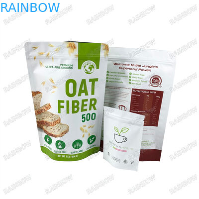 생분해 가능한 포스 커스텀 크래프트 종이 서 있는 포스 다시 닫을 수 있는 지플록 단백질 분말 봉지