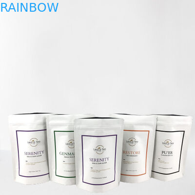 마른 차 봉지 포장용 맞춤형 로고로 다시 닫을 수 있는 서드 서드 봉지