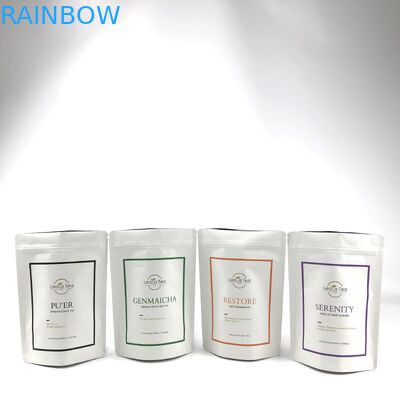 마른 차 봉지 포장용 맞춤형 로고로 다시 닫을 수 있는 서드 서드 봉지