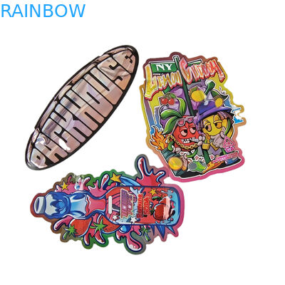 사용자 지정 특수 모양의 지퍼 패키지 부드러운 터치 CBD 어린이 보호 3.5g 불규칙 다이 커트 플라스틱 가방