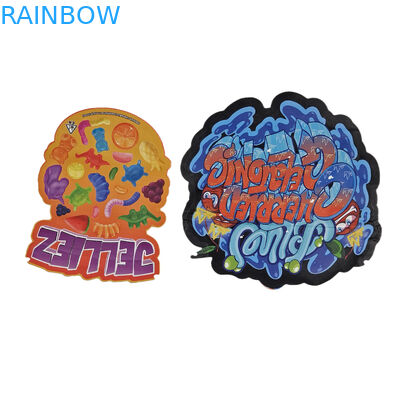 사용자 지정 알루미늄 필름 부드러운 터치 플라스틱 포장 가방 매트 불규칙 모양 3.5g 7g 14g 28g 다이 커트 마이러 가방