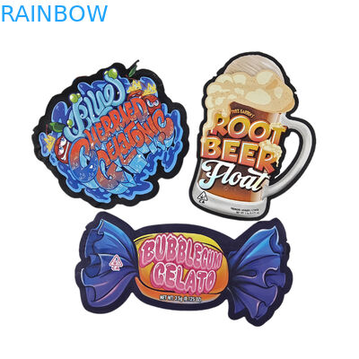 주문 인쇄 3.5g 7g 14g 28g 특수 모양 냄새 방지 식품 과자 가방 다이 커트 마이러 포스