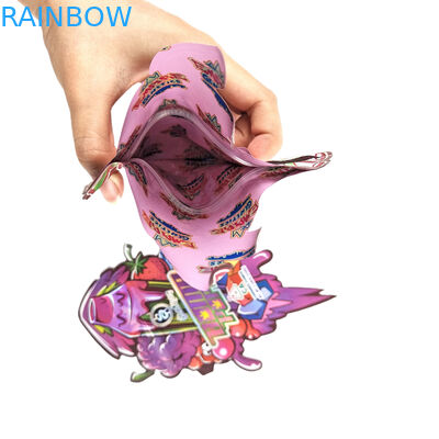 특별 불규칙 모양의 냄새 방지 가방 Ziplock Custom28g 14g 7g 3.5g 다이 커트 스냅 식품 포장 Mylar 가방