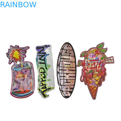 3.5g 7g 맞춤 인쇄 특수 다이 커트 불규칙 모양의 마이러 가방 지퍼 스냅 포장과 함께 냄새를 방지하는 마이러 가방