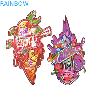 사용자 지정 다이 커트 플라스틱 인쇄 로고 냄새 방지 3.5 식용 식품 포장 Ziplock 식용 간식 Mylar 가방