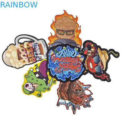 3.5g 7g 14g 특수 모양 플라스틱 포장 가방 홀로그램 냄새 방지 플라스틱 다이 커트 사용자 지정 간식 쿠키 간식 가방