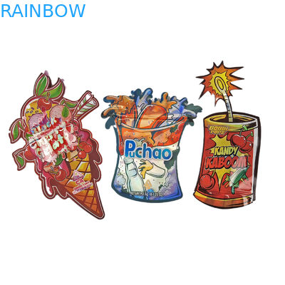 냄새 방지 주문 인쇄 3.5g 독특한 특수 모양 불규칙 식품 포장 시프로크 마일러 가방과 다이 커트 가방