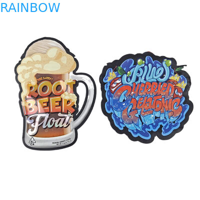 불규칙한 모양의 패키지 칩로크 홀로그래프 필름 3.5g 냄새 방지 다이 커트 마이러 가방