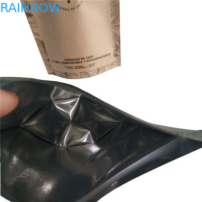 평면 바닥 가방 식품 포장 필름 평면 흰색 인쇄 상단 공기 밸브로 채워