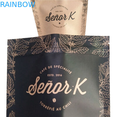 평면 바닥 가방 식품 포장 필름 평면 흰색 인쇄 상단 공기 밸브로 채워