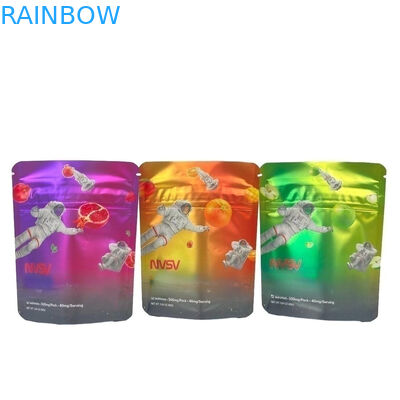 3.5 그램 플라스틱 봉지 포장 사용자 지정 라벨 인쇄 된 CBD 쿠키 다시 닫을 수 있습니다