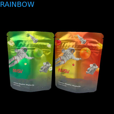 3.5 그램 플라스틱 봉지 포장 사용자 지정 라벨 인쇄 된 CBD 쿠키 다시 닫을 수 있습니다