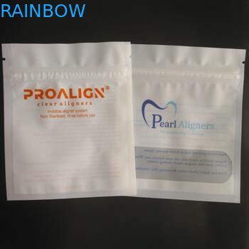소매 재활용 가능한 3면 밀폐 된 Mylar 패키지 치아 관리용 치아 어라이너
