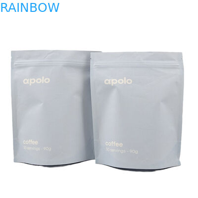 핫 세일 큐스트 엠프린트 에코 친화적 인 커피 단백질 분말에 대한 재 닫을 수 있는 크래프트 종이 봉지