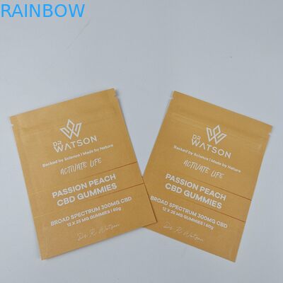 MOPP 콤포스타블 크래프트 종이 가방 사용자 지정 서있는 가방 칩 수분 방지 식품