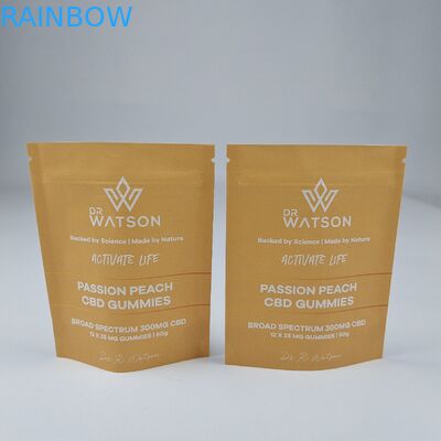 MOPP 콤포스타블 크래프트 종이 가방 사용자 지정 서있는 가방 칩 수분 방지 식품