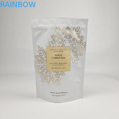 부드러운 터치 스탠드업 포스 커스텀 인쇄 된 지퍼 식품 과자 몸 스크럽 포장 플라스틱 목욕 소금 포스