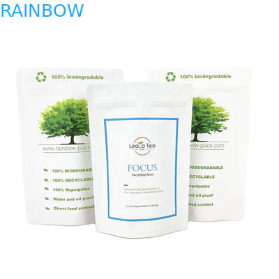 환경 친화적 맞춤형 로고 100g 250g 차 커피 가방 포장 가방 재활용 크래프트 종이 서식 가방