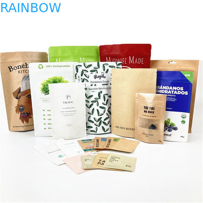 생분해성 맞춤식 로고 100g 250g 차 커피 건조 과일 포장 가방 재활용 스탠드업 봉지
