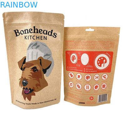 100% 생분해성 냄새 방지용 종이 포장 봉지 망고 파우더 차넛 애완 동물 식품 봉지 흰색 크래프트 종이 봉지