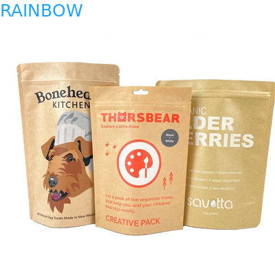 디지털 프린팅 사용자 지정 로고 흰색 크래프트 종이 가방 망고 파우더 견과류 애완 동물 식품 생분해성 냄새 방지 종이 패키지