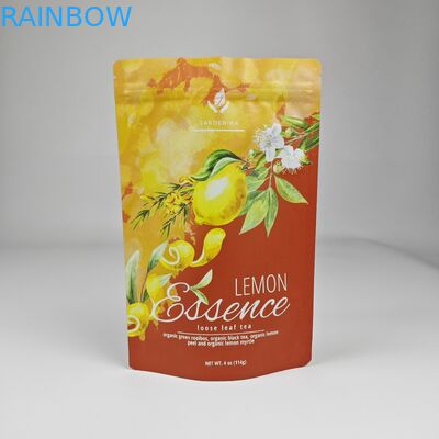 맞춤 인쇄 된 플라스틱 서 있는 가방 다시 닫을 수 있는 습기 방지 250g 차 포장 가방