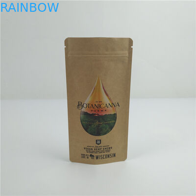 칩과 맞춤형 서드업 봉지, 열 밀착 인쇄 생물 분해성 식품 Kraft 종이 가방