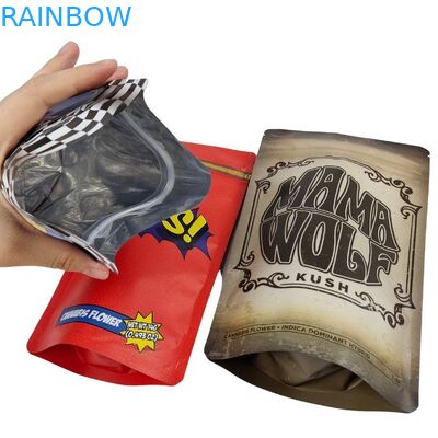 양탄 항구 선박 CMYK의 허브 향신료 포장 스탠드업 가방과 지퍼